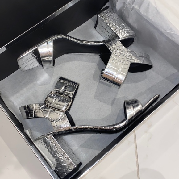 SIGERSON Morrison Carmel silver sandal - Picture 2 of 6